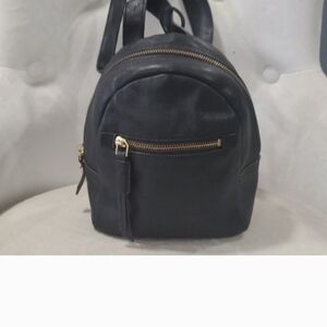 Fossil Black Leather Backpack